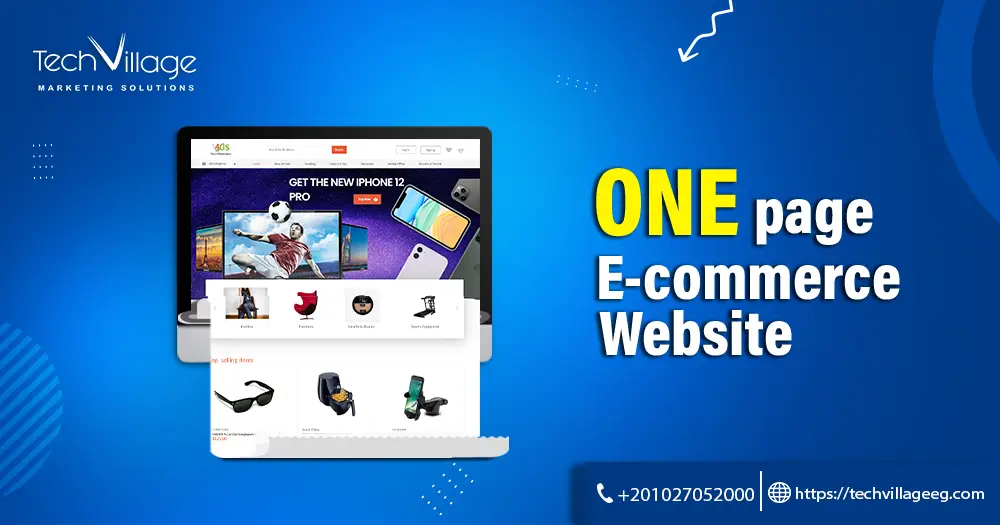 one page ecommerce website